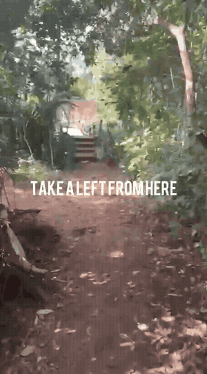 Bridge and path; stay left of the bridge along fields and water